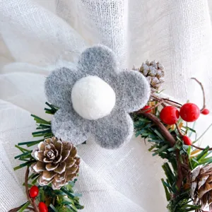 Filz Blume Christbaumschmuck Anhänger süße Weihnachtsdeko Festliche Accessoires