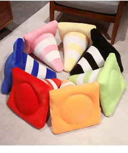 Creative traffic cone shaped plush pillow toy lovely home decor colorful cushion gift