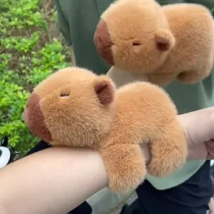 Bracciale slap in peluche capibara simpatico animale di peluche polsino giocattolo regalo