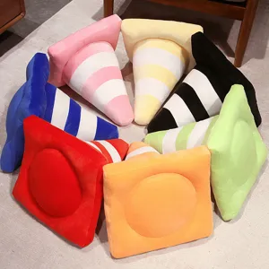 Creative traffic cone plush pillow soft cushion toy cute home decor gift colorful road cone