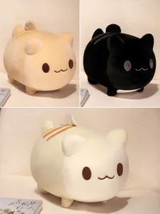 Cute cartoon cat fish plush toy soft dumpling doll pillow cute room decor gift cozy companion