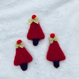 Roter Wollfilz Weihnachtsbaum Detail Dekoration DIY Bastelzubehör für Festgeschenke