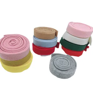 Thickened felt DIY ribbon rolls for Christmas tree and craft decoration wholesale