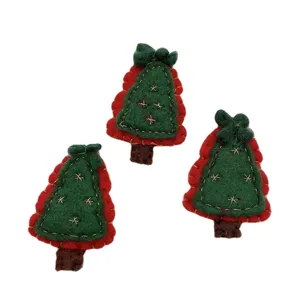 Weihnachten Filzbaum DIY Dekorationszubehör, 3 Stk. festliche Bastelartikel für Kränze.