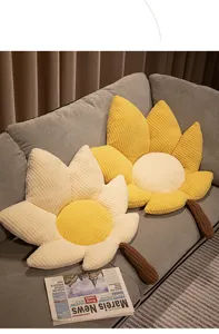 Coussin décoratif en forme de feuille et de fleur confortable pour canapé et salon lit
