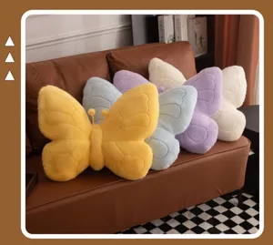 Butterfly plush pillow cute soft cushion for sofa living room home decoration aesthetic room decor