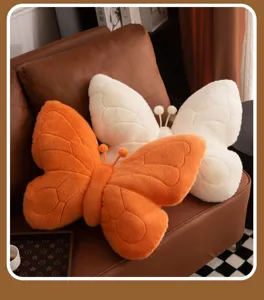 Cute butterfly shaped plush pillow, soft faux fur cushion for sofa, bed, living room and car.