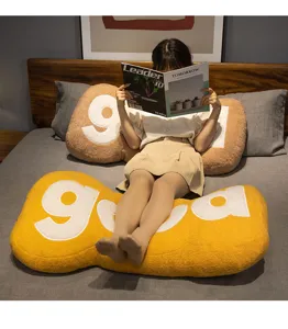 Nordic INS style creative letter shaped plush body pillow and sofa cushion for sleeping.