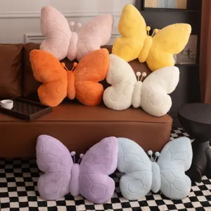 Cute butterfly plush pillow soft stuffed cushion aesthetic room decor sofa bed couch pillow