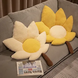 Coussin en Peluche Fleur de Feuille d'Érable Coussin Pétale en Velours Côtelé Canapé Décoration