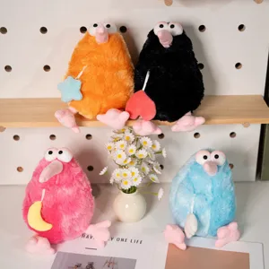 Colorful kiwi bird plush toy cute stuffed animal doll fluffy bird doll gift for kids