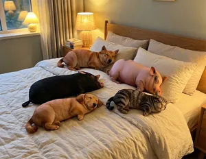 Simuliertes Tier Plüschkissen süßer Hund Schwein Katze Stofftier weiche Puppe für Kinder