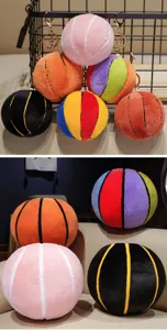 Plüsch Basketball Kissen und Schlüsselanhänger Set, weiches Kuscheltier, kreative Dekoration.