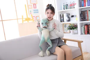 Funny alien plush toy ugly doll pillow creative funny gift soft stuffed toy detail view photo
