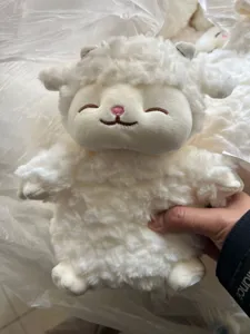 Weißes Plüsch Schaf Spielzeug süßes Lamm Stofftier weiche Puppe flauschiges Geschenk Kind