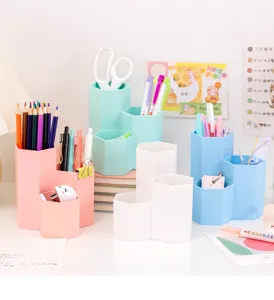Sechseckiger Kunststoff Stiftehalter und Desktop Schreibwaren Aufbewahrungsbox Organizer.