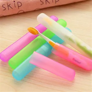 Scatola di immagazzinaggio per spazzolino portatile in plastica set da viaggio pratico