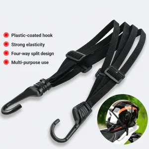 Motorrad Helm Elastisches Bungee Seil Schwerlast Vierstrang Gurt mit Beschichteten Haken