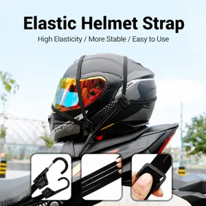 Motorradhelm Bungee Seil elastischer Riemen Gummiband mit Haken verstellbare Länge