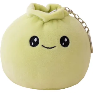 Cute green plush dumpling keychain plushie stuffed toy bag charm sweet gift pendant cute key ring
