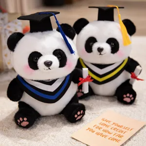 Graduation panda plush toy cute stuffed animal graduation gift for kids students