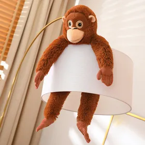 Cute long-arm plush monkey toy soft orangutan doll comforting companion home decor item