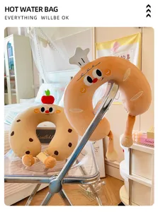 Oreiller de cou en mousse à mémoire de forme pain donut de dessin animé mignon voyage