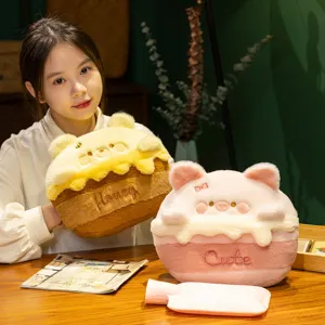 Winter hand warmer plush pillow cute cartoon animal warm gift for girls dorm room
