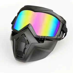 Taktisches Gesichtsschild Integrierte Schutzbrille Staubdicht Winddicht Schutzmaske Für Outdoor Sport Reiten Schweißen