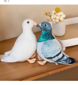 Simulation pigeon plush toy simulation bird doll soft stuffed animal home decor gift