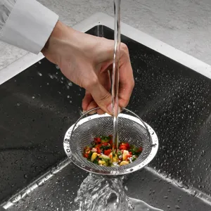 Panier filtre pour evier en acier inoxydable avec poignee egouttoir de cuisine filtre