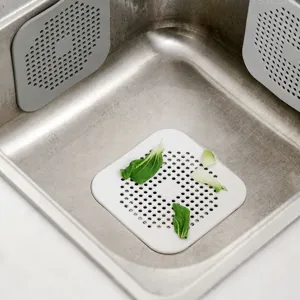 Tappetino per Scarico Lavandino in Silicone Anti-Intasamento Filtro per Capelli a Fori Multipli per Cucina Bagno