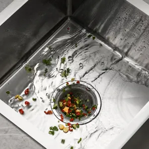 Panier de passoire d'évier de cuisine en acier inoxydable pour filtre à déchets végétaux