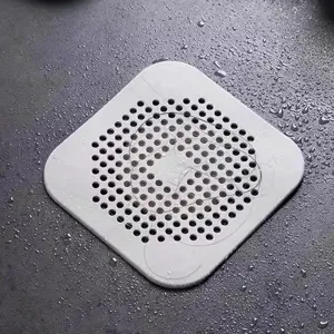 Tappetino per scarico a pavimento quadrato in silicone cucina cattura capelli lavand
