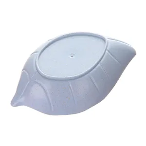 Wheat straw mini seasoning dish, cute leaf shaped small bowl for soy sauce and dip.
