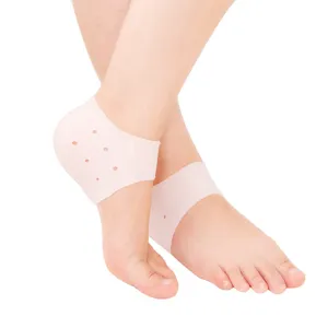 Silikon Fersensocken gegen rissige Fersen, atmungsaktive feuchtigkeitsspendende Fersenschützer.