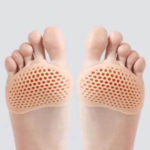 Silicone breathable forefoot pad, ball of foot cushions for high heels anti pain shoe inserts.