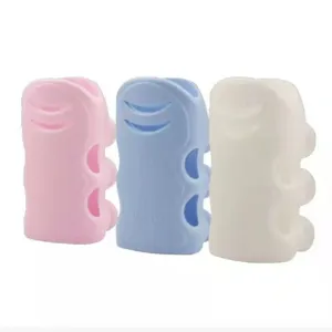 Silicone shower head holder, punch-free suction cup shower bracket bathroom accessory.