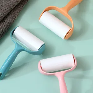 Lint roller for clothes pet hair removal brush sticky dust paper cleaner 3 color set useful tool