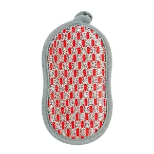 Double sided silver wire dishwashing sponge, thickened kitchen cleaning scouring pad for pots.