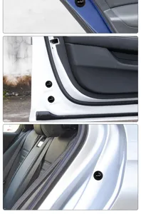 Détail du coussin amortisseur de porte de voiture montrant une installation facile.