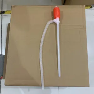 Manual fuel transfer pump hand siphon pump for car motorcycle oil gas liquid extraction tool.