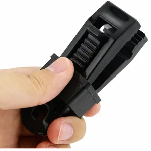 Black plastic tent clip awning clamp wind rope holder outdoor camping accessory tool