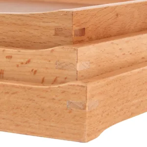 Plateau Rectangulaire en Bois de Hêtre Cuisine Hôtel Restaurant Pain Plateau de Service