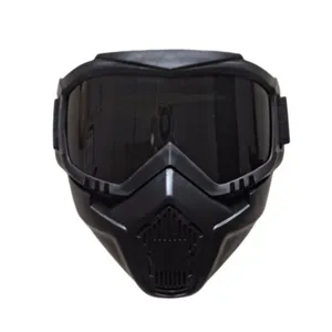 Taktische Motorrad Gesichtsmaske mit integrierter Schutzbrille gegen Wind und Staub.