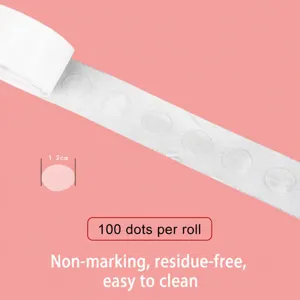 Rollo de puntos de pegamento transparente para globos 100pcs adhesivo doble cara festa