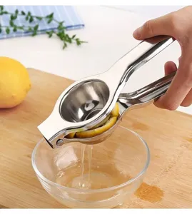 Manual stainless steel lemon squeezer handheld fruit juicer orange press tool details