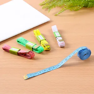 Colorful soft tape measure set 150cm flexible sewing tailor ruler for body measuring tools
