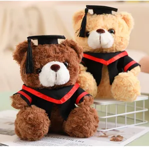 Abschluss Teddybär Plüschtier Doktor Bär Stofftier Puppe Geschenk für Schulstudenten.