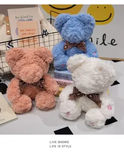 Cute luminous recording plush toy teddy bear doll Valentine's Day gift soft kawaii stuffed